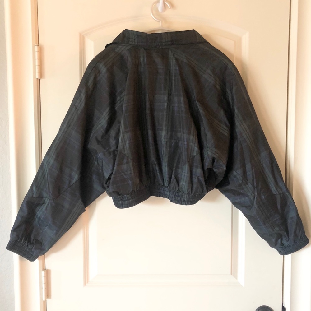 Wild Fable Plaid Full Zip Front Cropped Windbreaker Jacket Size XL - Picture 5 of 6
